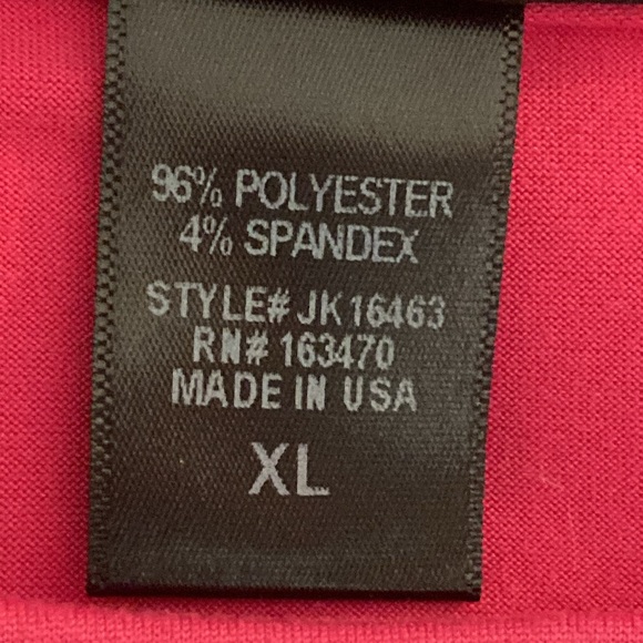 Just Polly New York hot pink women's short sleeve peek a boo cut out juniors XL - Picture 5 of 8